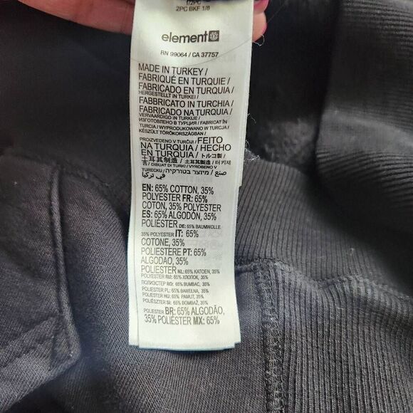 Element Burleys Hoodie Mens Large Skateboard Grunge Punk Relaxed Embroidered - Picture 5 of 5